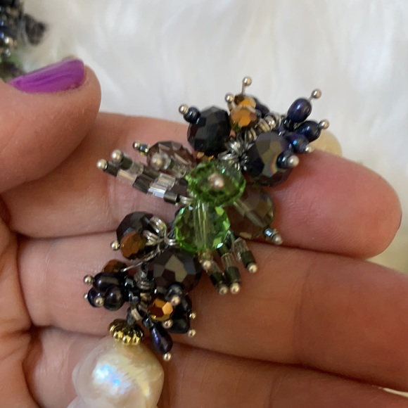 Beaded and Double Pearls Necklace, 18-19” adj. - Picture 8 of 10